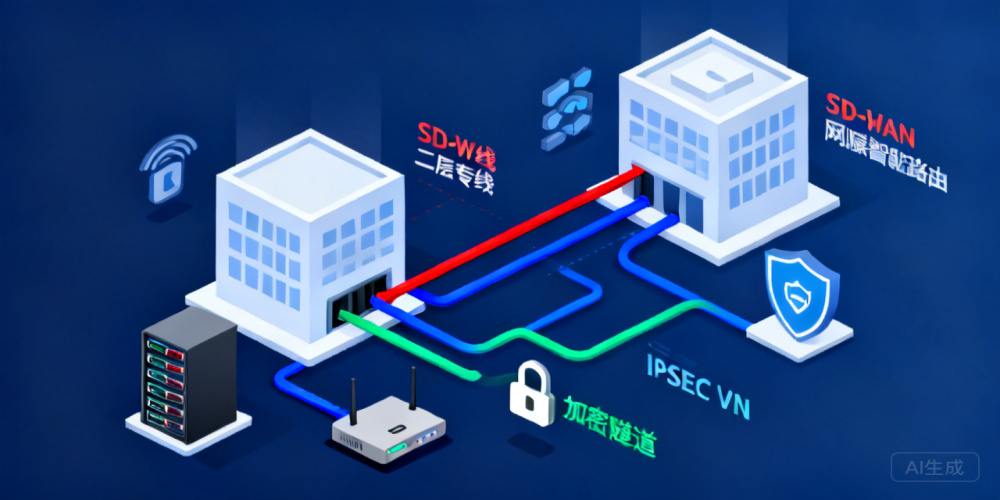 二层专线、SD-WAN和IPSec VPN三者区别详解——企业数据中心互联选型指南